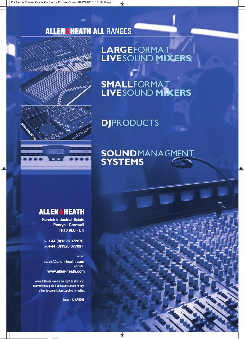 Page n°1 - Brochure Allen & Heath ML3000