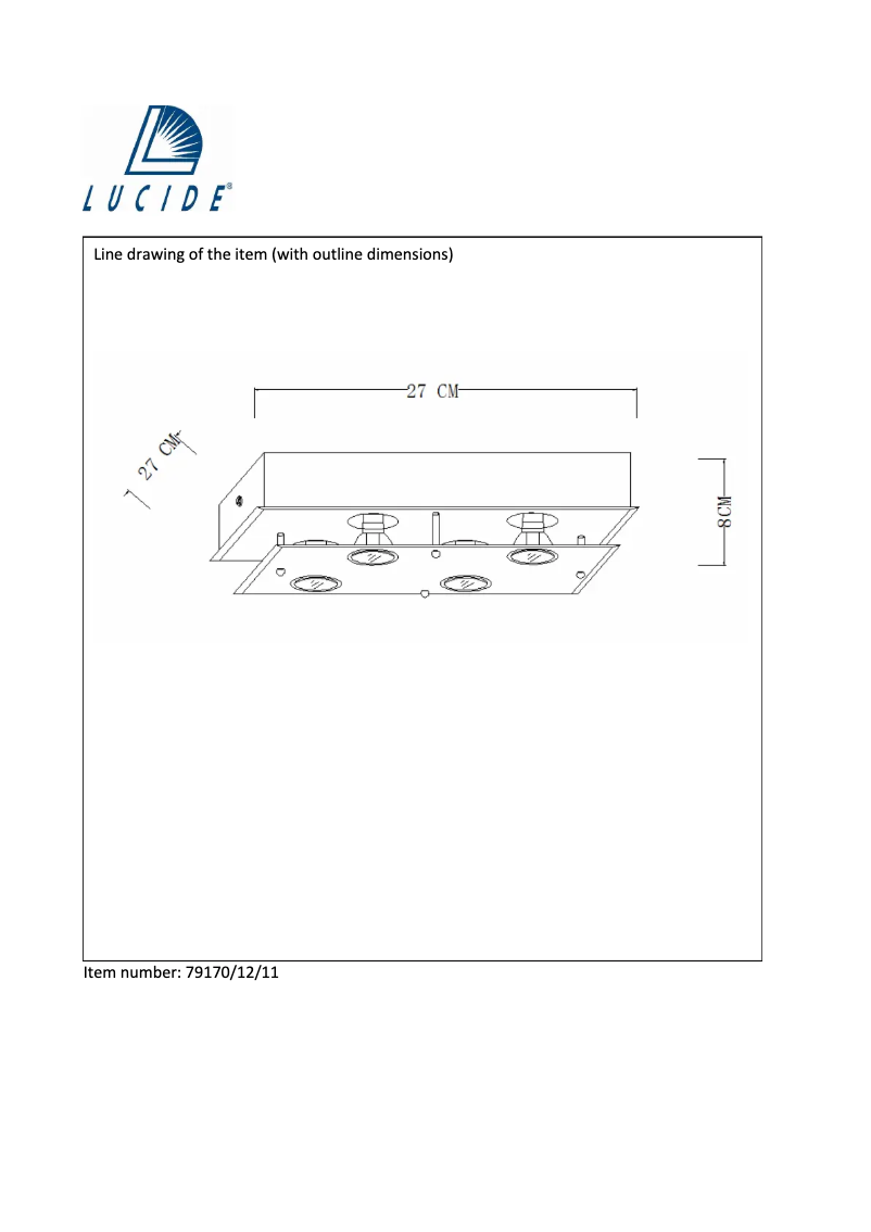 Page n°1 - Manuel utilisateur Lucide Ready 79170/12/11