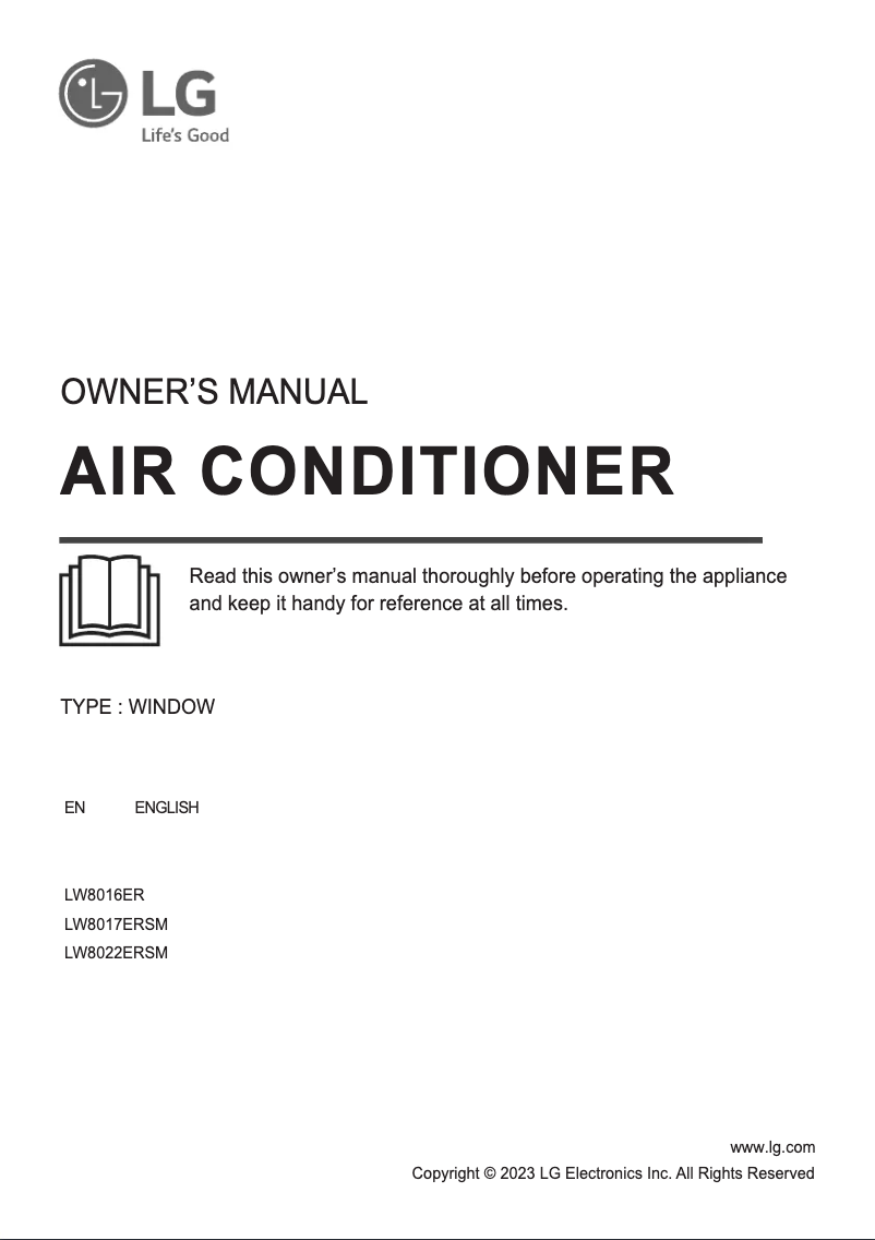 Page 1 de la notice Manuel utilisateur LG LW8022ERSM