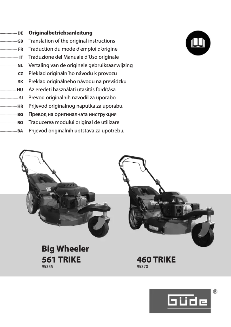 Page n°1 - Manuel utilisateur Güde 460 Trike Big Wheeler