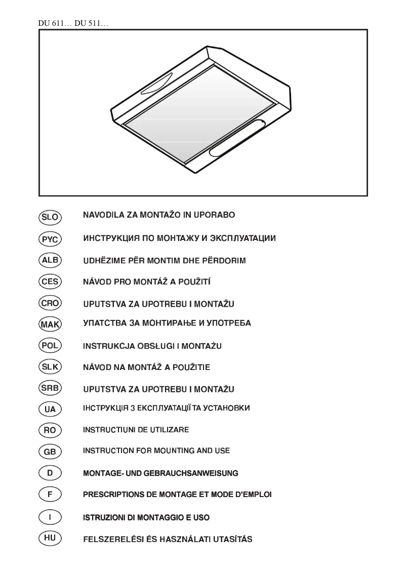 Imagen de la primera página del manual del dispositivo 106267DU511W