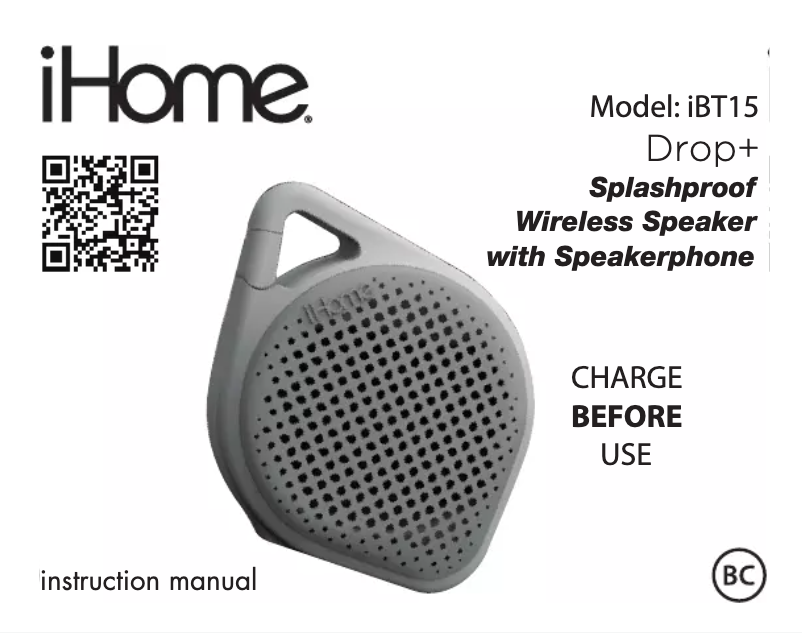 Página 1 del manual Manual de usuario iHome IBT15