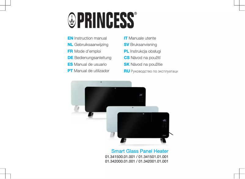 Page n°1 - Manuel utilisateur Princess Smart Glass Panel Heater