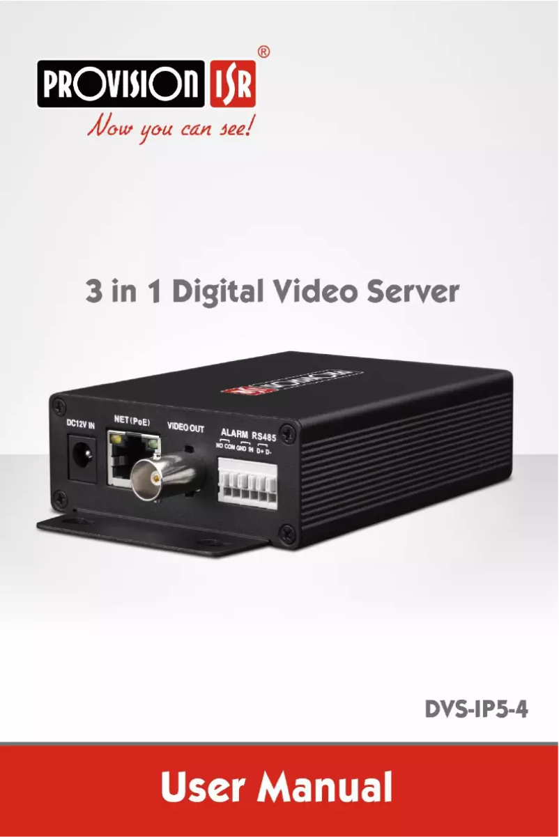 Page 1 de la notice Manuel utilisateur Provision-ISR DVS-IP5-4