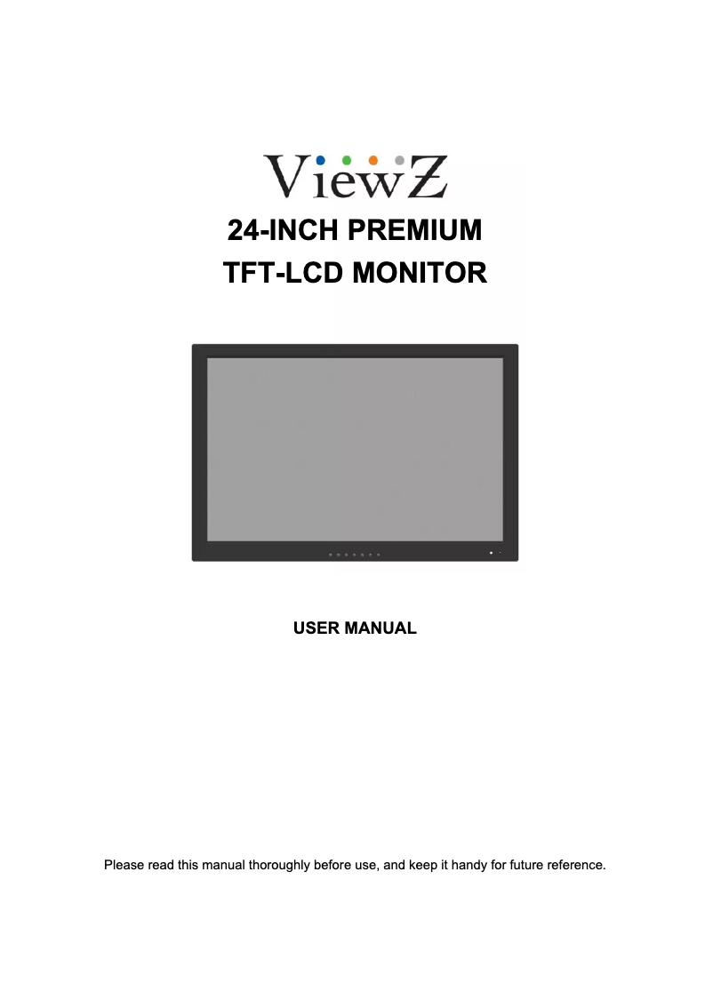 Page n°1 - Manuel utilisateur ViewZ Premium VZ-24RTH