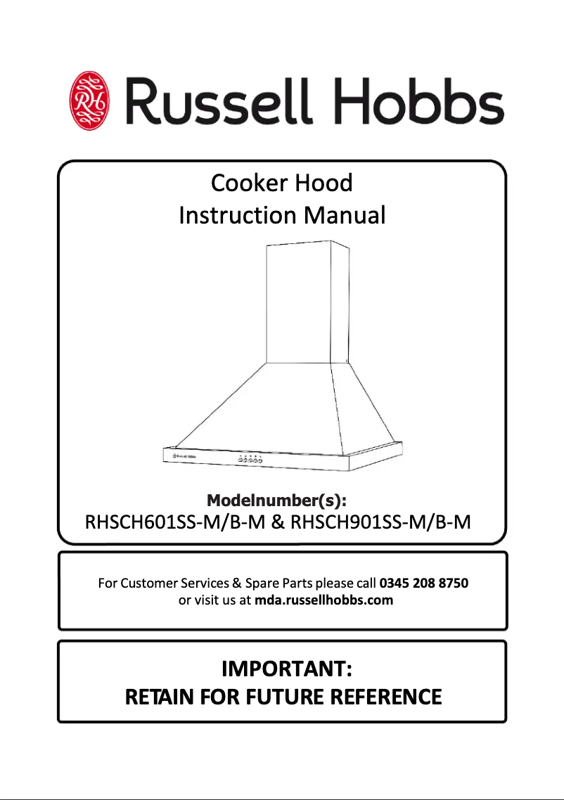 Page 1 de la notice Manuel utilisateur Russell Hobbs RHSCH601SS-M