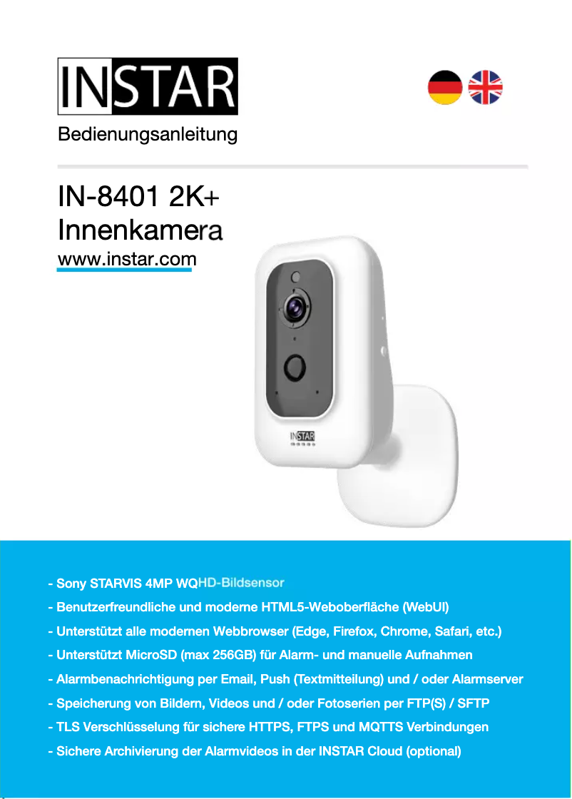 Page 1 de la notice Manuel utilisateur Instar IN-8401