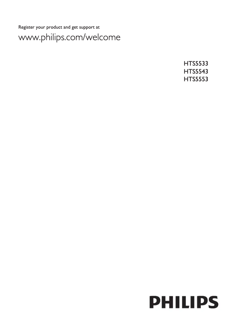 Page 1 de la notice Manuel utilisateur Philips HTS5543