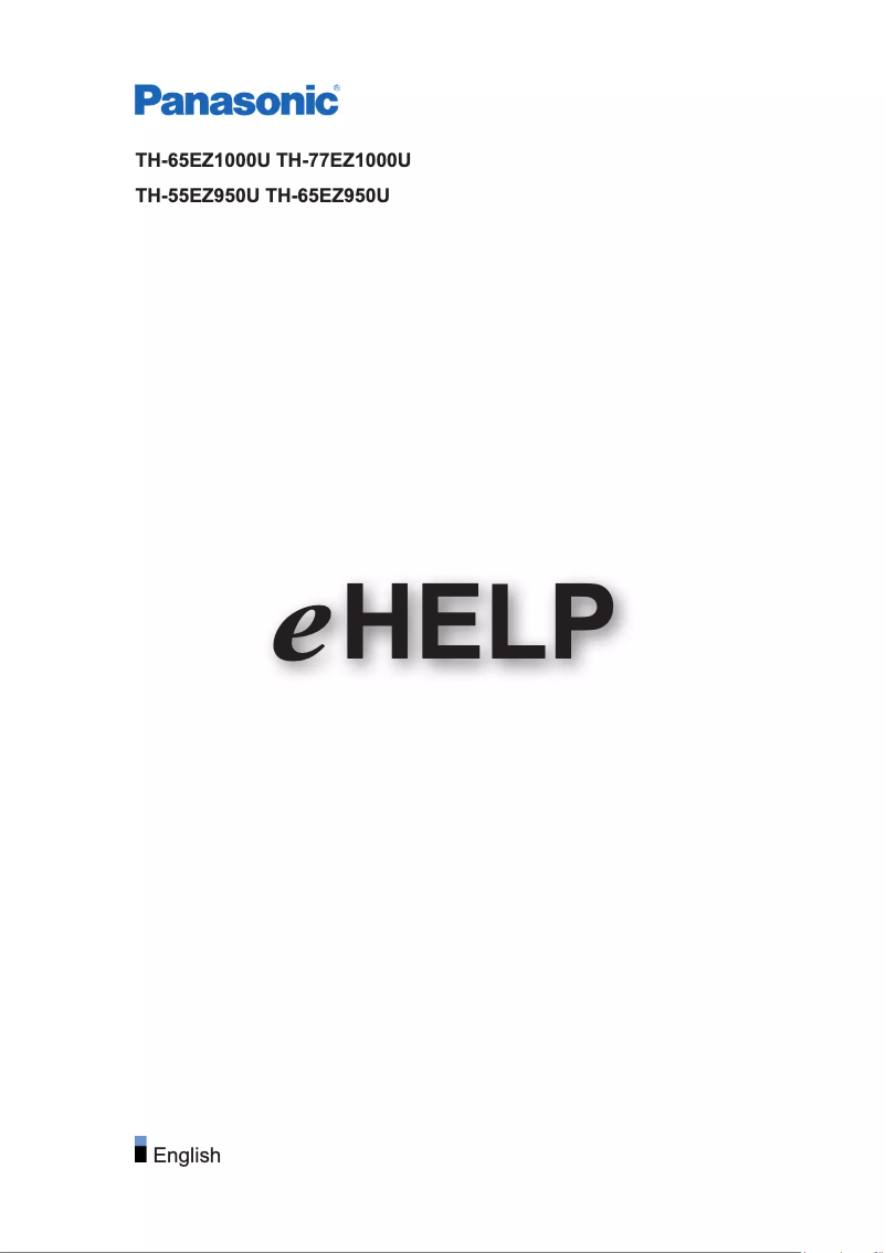 Page 1 de la notice Manuel utilisateur Panasonic TH-65EZ1000U