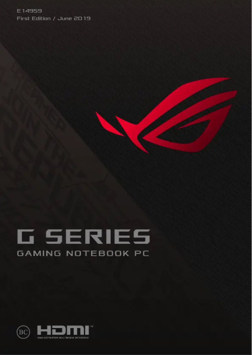 Image de la première page du manuel de l'appareil ROG Mothership GZ700