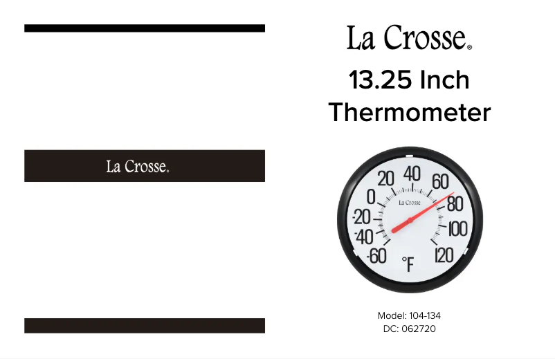 Page 1 de la notice Manuel utilisateur La Crosse Technology 104-134