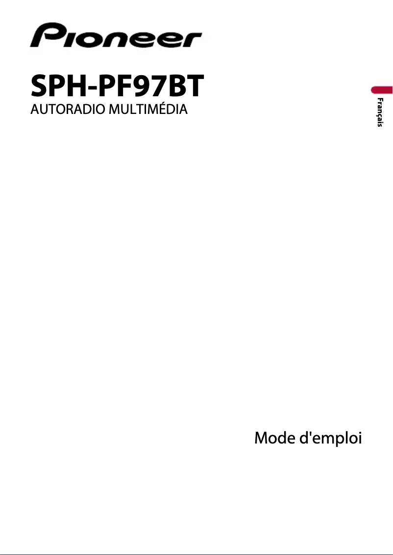 Page 1 de la notice Manuel utilisateur Pioneer SPH-PF97BT
