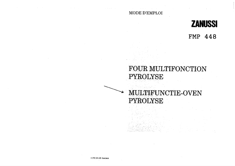 Image de la première page du manuel de l'appareil FMP 448 N