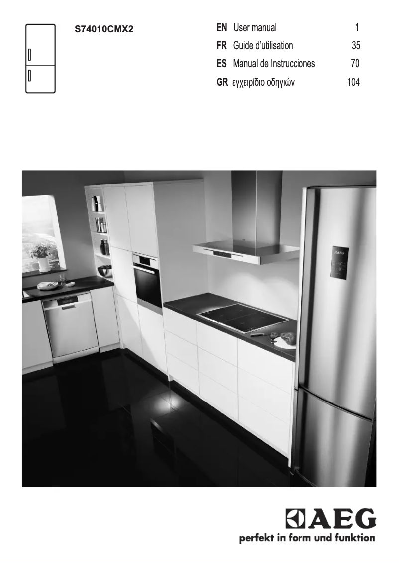 Page n°1 - Manuel utilisateur AEG S74010CMX2