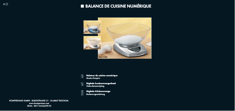 Image de la première page du manuel de l'appareil KH1156