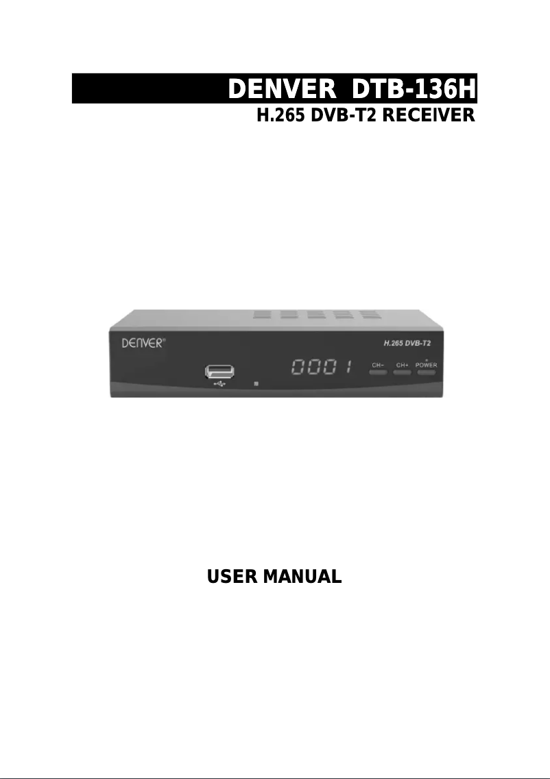 Página 1 del manual Manual de usuario Denver DTB-136H