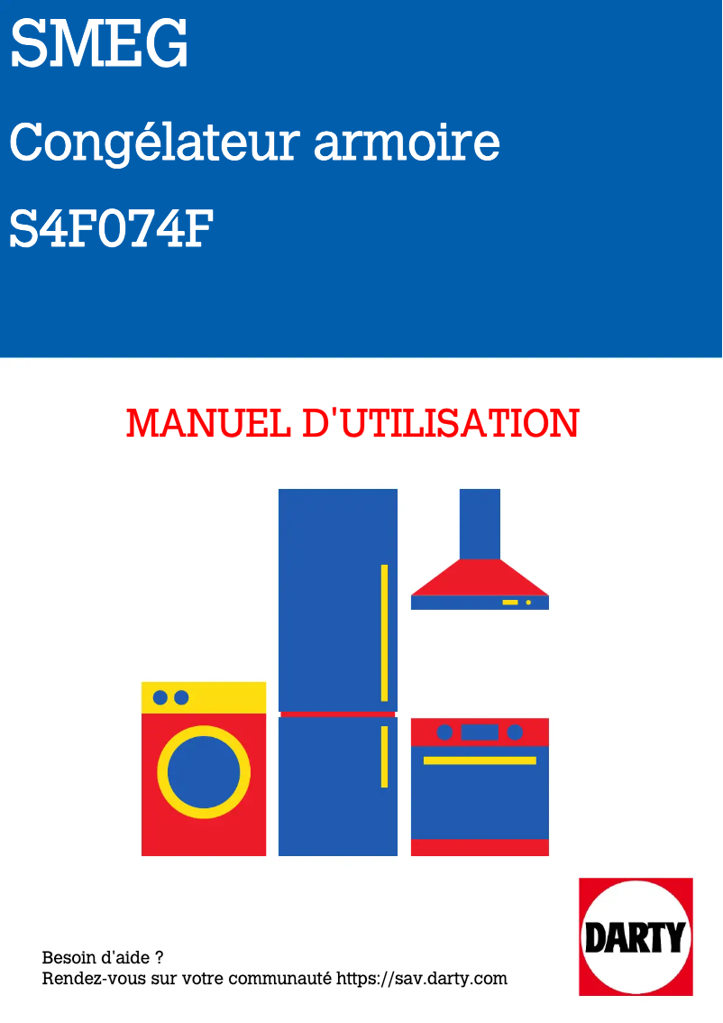 Page 1 de la notice Manuel utilisateur Smeg S4F074F