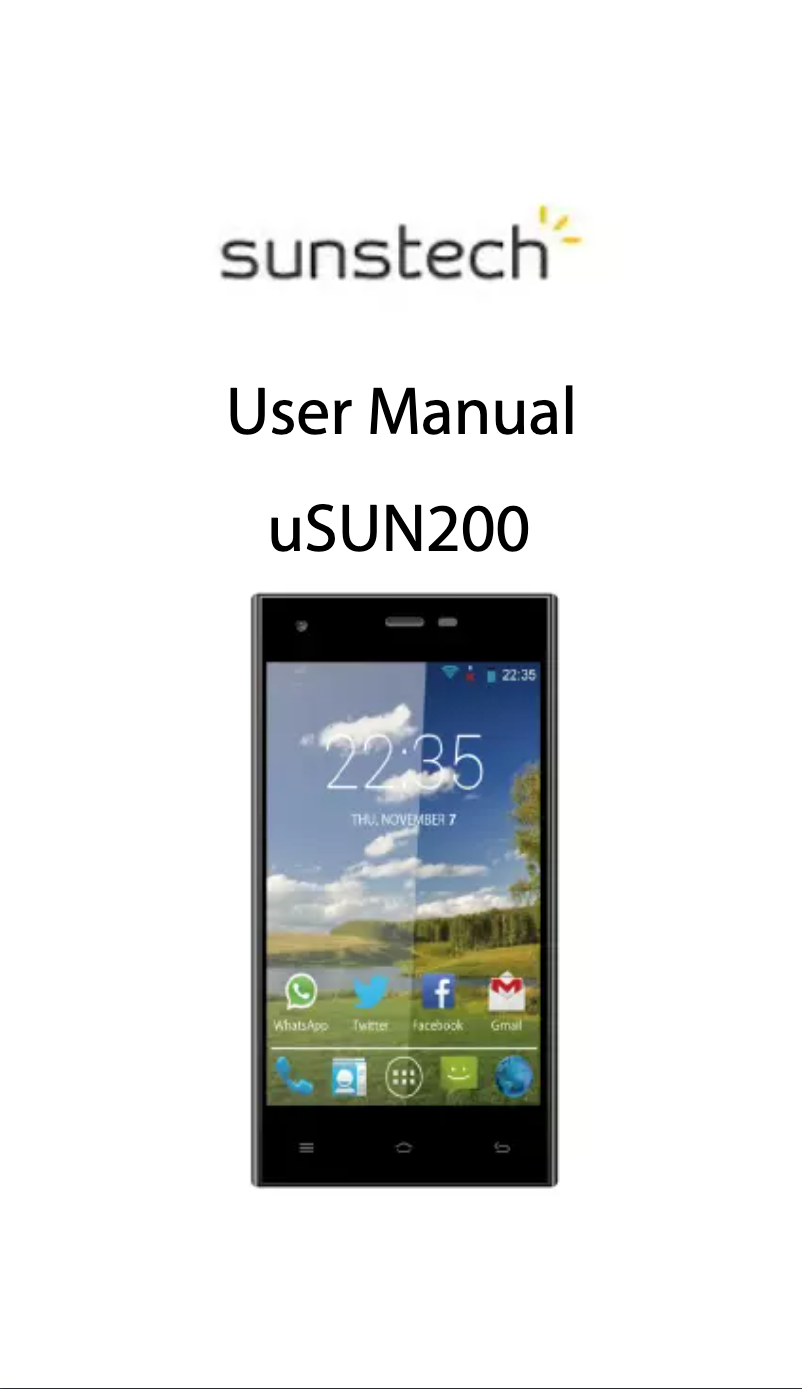 Image de la première page du manuel de l'appareil uSUN200