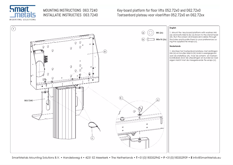 Page n°1 - Manuel utilisateur SmartMetals 063.7240