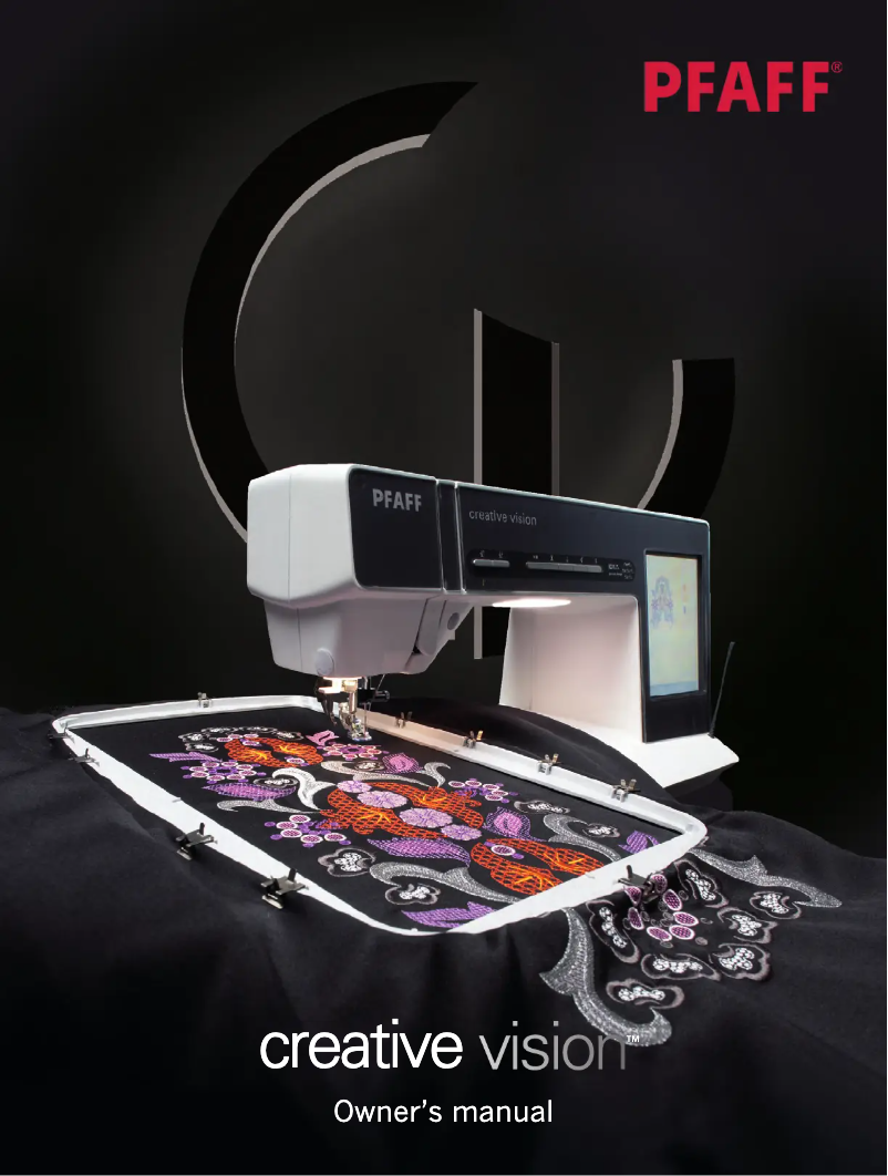 Page 1 of the manual User Manual Pfaff creative vision