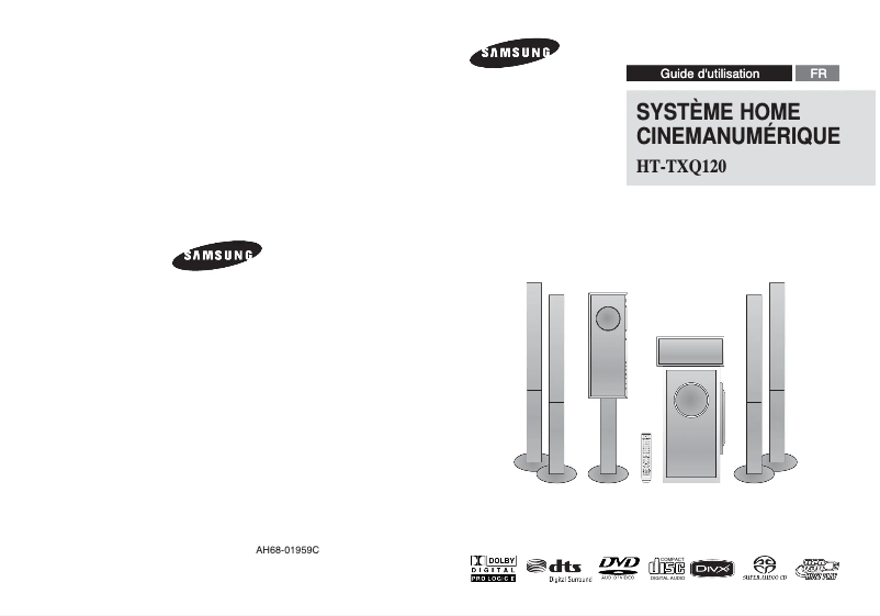 Page 1 de la notice Manuel utilisateur Samsung HT-TXQ120