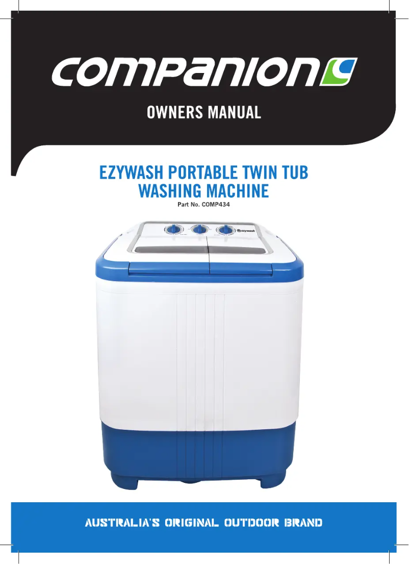Page n°1 - Manuel utilisateur Companion Ezywash Twin Tub COMP434
