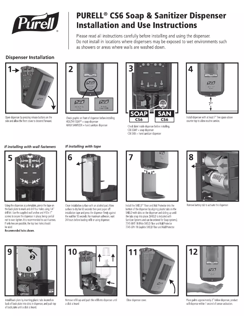 Página 1 del manual Manual de usuario Purell Healthy Soap CS6
