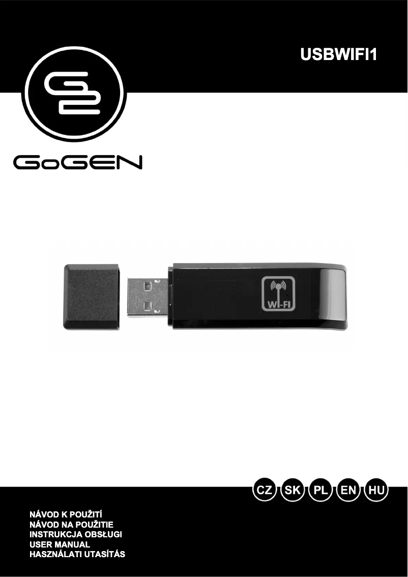 Page 1 de la notice Manuel utilisateur GoGen USBWIFI1