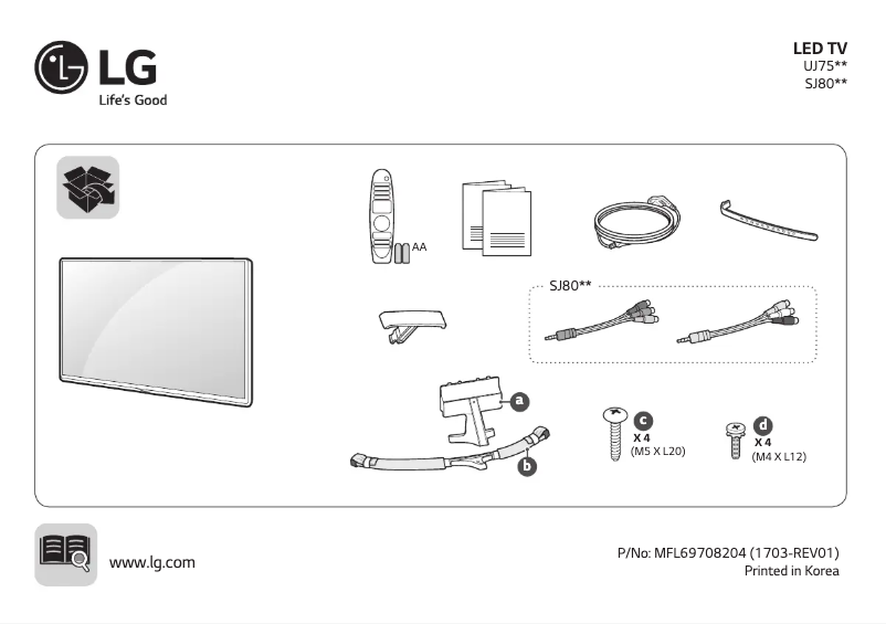Page 1 de la notice Manuel utilisateur LG 65SJ800Y