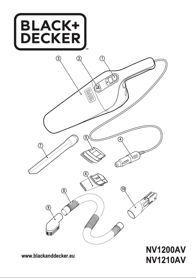 Image de la première page du manuel de l'appareil Dustbuster Auto NV1200AV