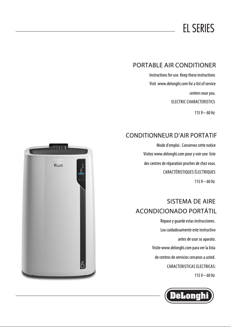 Image de la première page du manuel de l'appareil Pinguino Deluxe PACEL376HGRFK-6ALWH