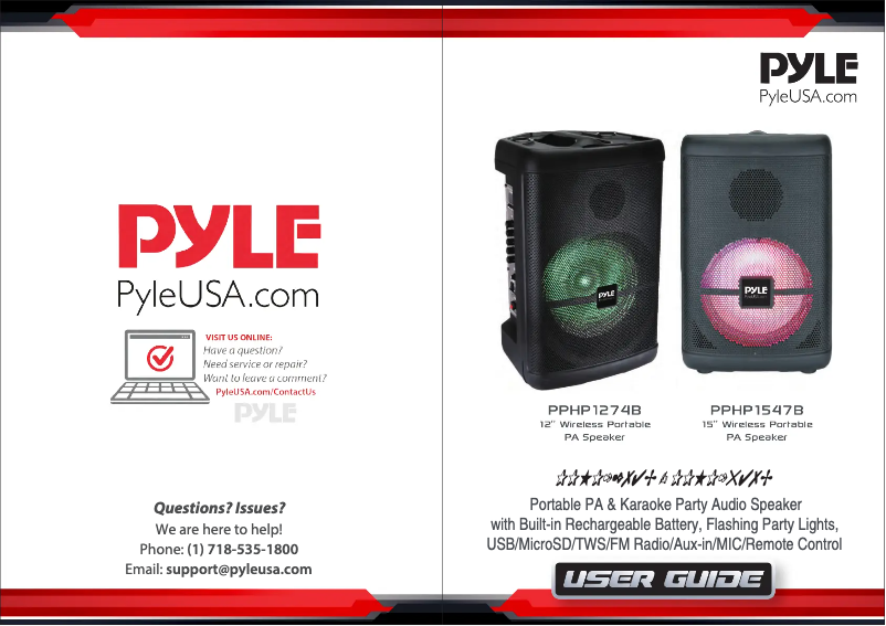 Image de la première page du manuel de l'appareil PPHP1547B