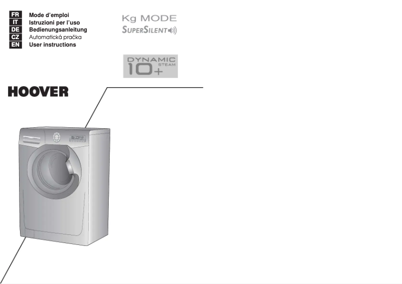 Page 1 de la notice Manuel utilisateur Hoover DST 10146P-84S