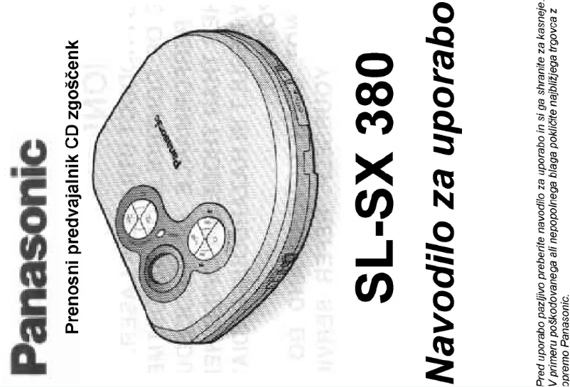 Image de la première page du manuel de l'appareil SL-SX380