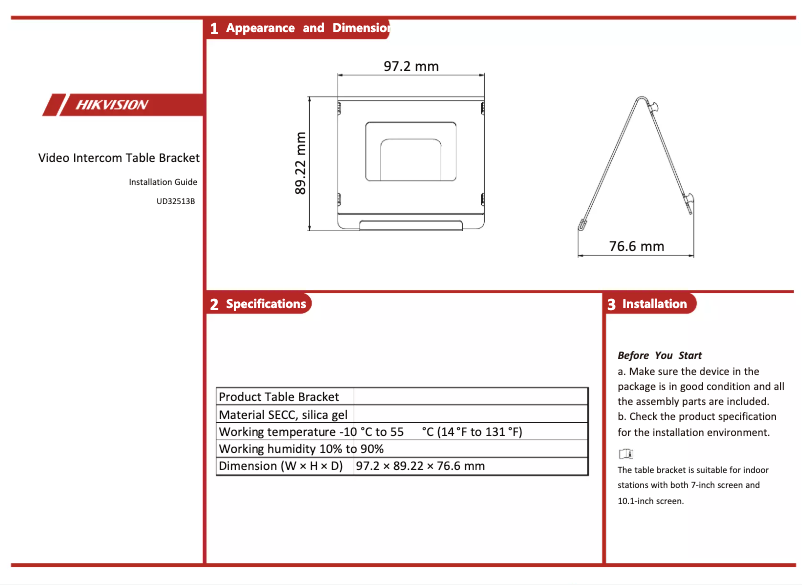 Página 1 del manual Manual de usuario Hikvision DS-KABH6350-T
