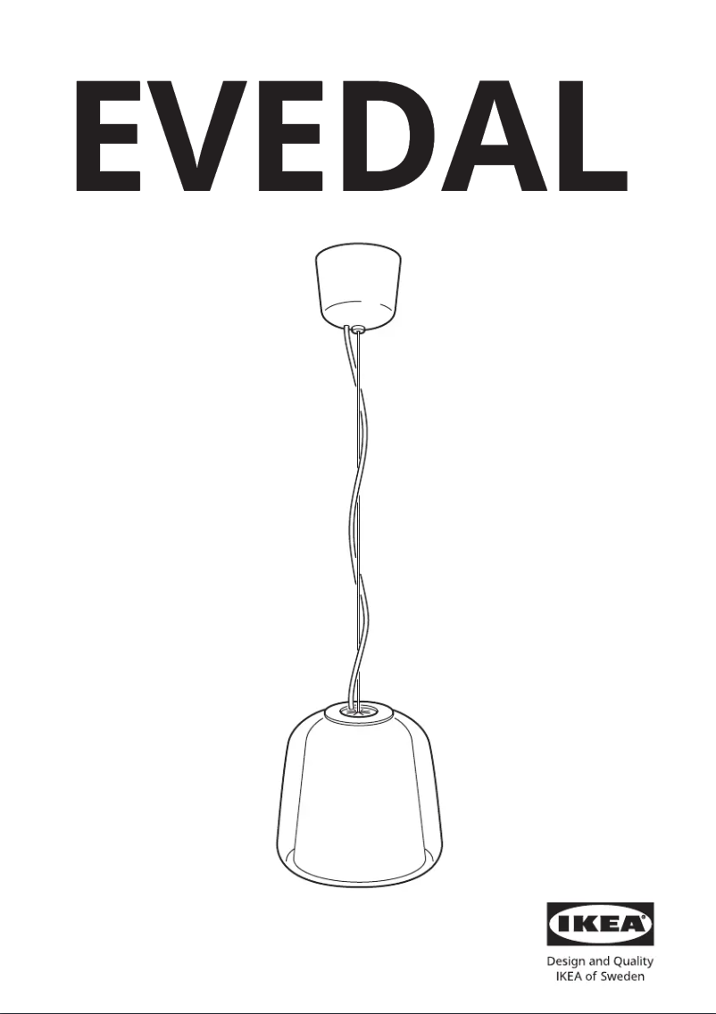 Page 1 de la notice Manuel utilisateur Ikea EVEDAL 903.612.57