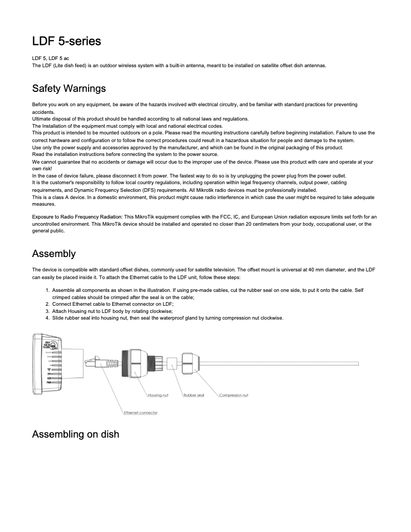Page n°1 - Manuel utilisateur Mikrotik LDF 5 AC