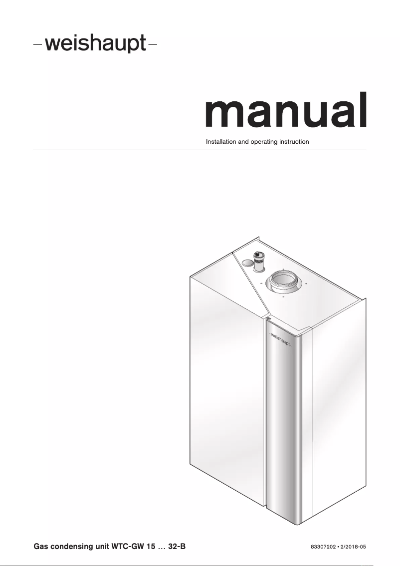 Page 1 de la notice Manuel utilisateur Weishaupt WTC-GW 25-B