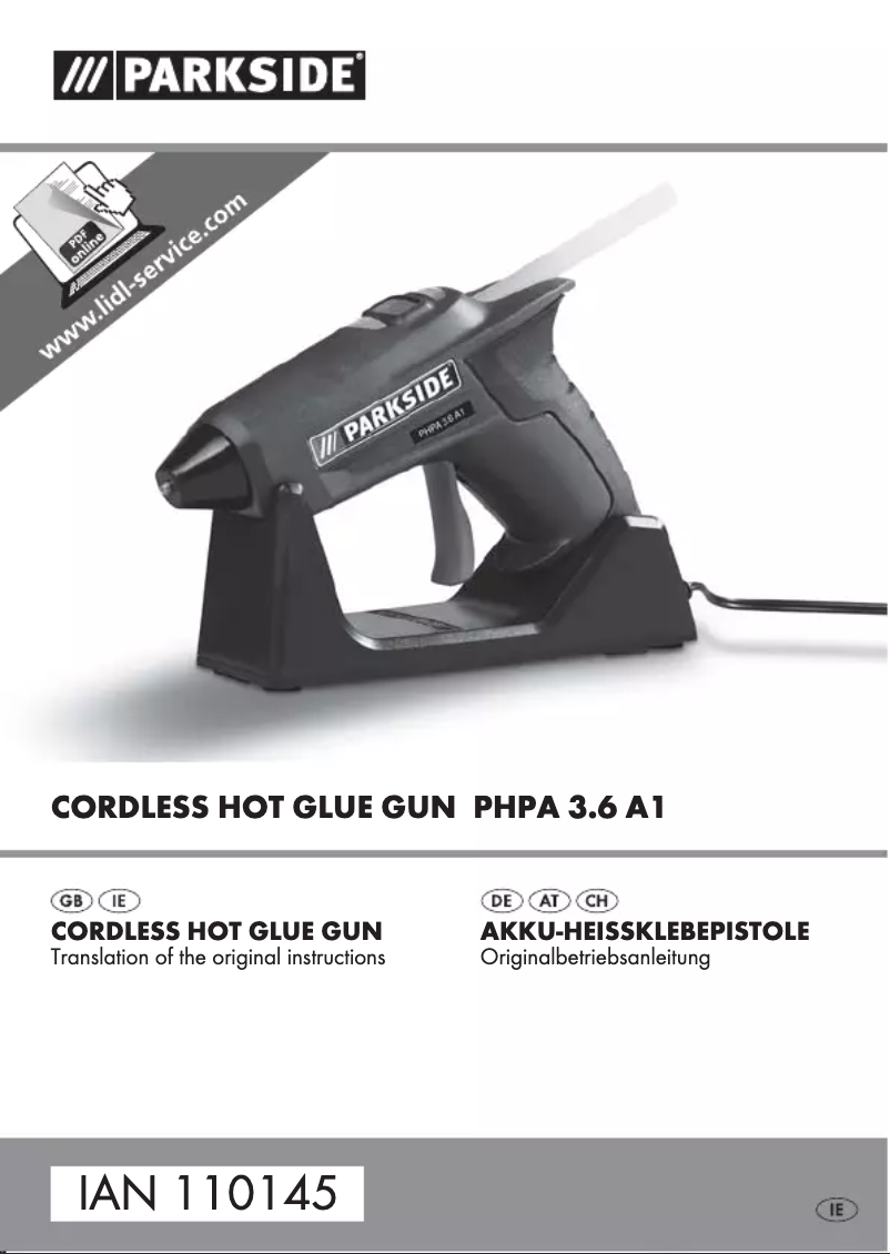 Page 1 de la notice Manuel utilisateur Parkside PHPA 3.6 A1