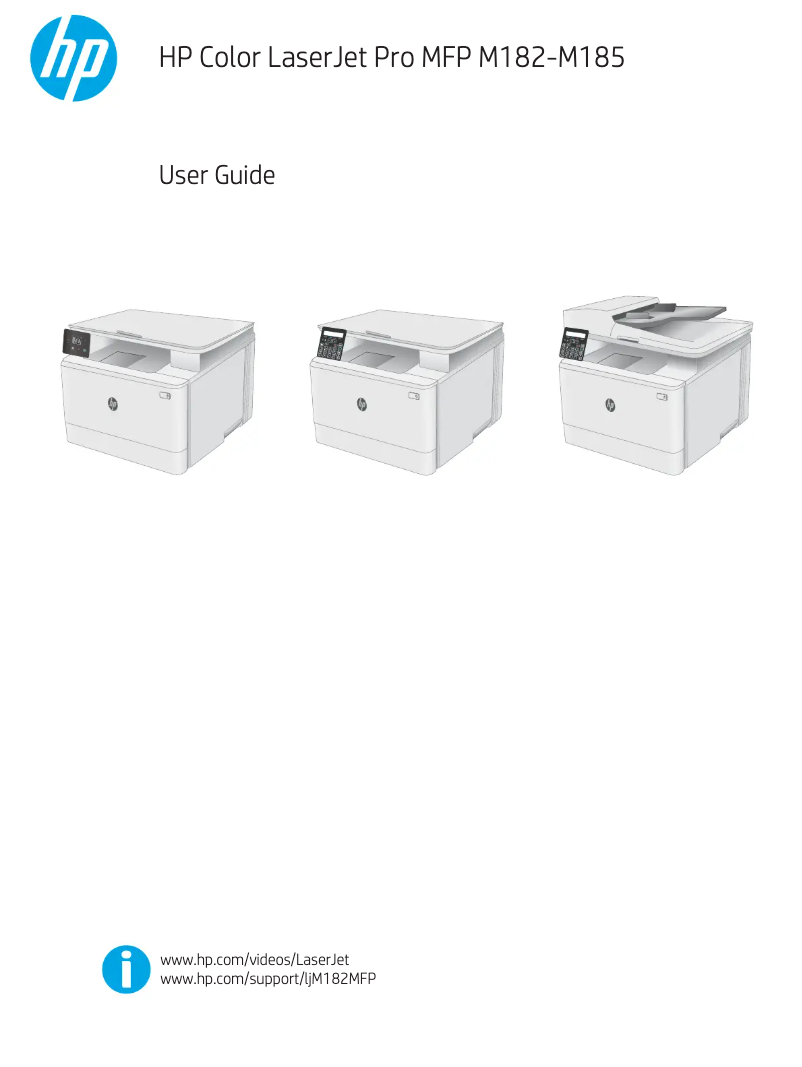 Page 1 de la notice Manuel utilisateur HP Color LaserJet Pro M182n