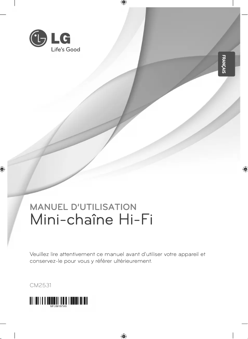 Page 1 de la notice Manuel utilisateur LG CM2531