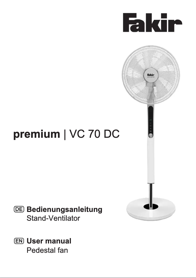 Image de la première page du manuel de l'appareil premium VC 70 DC