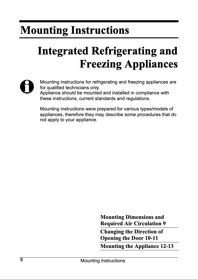 Page 1 de la notice Manuel utilisateur Smeg UKV144AP1