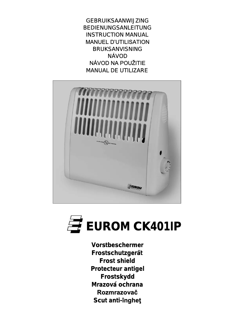 Page 1 de la notice Manuel utilisateur Euromac CK401IP