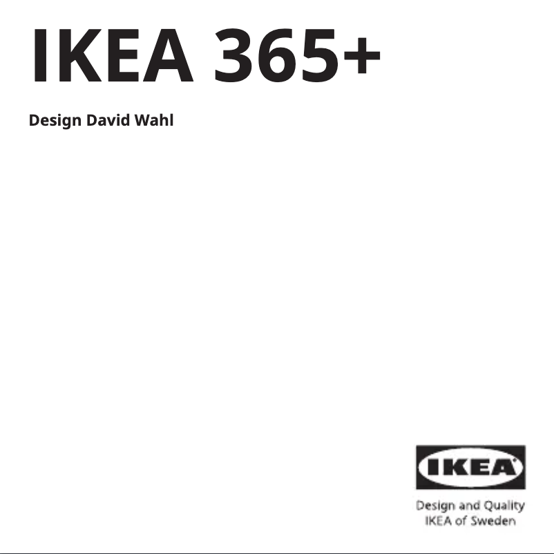 Page 1 de la notice Manuel utilisateur Ikea 365+ 905.879.06