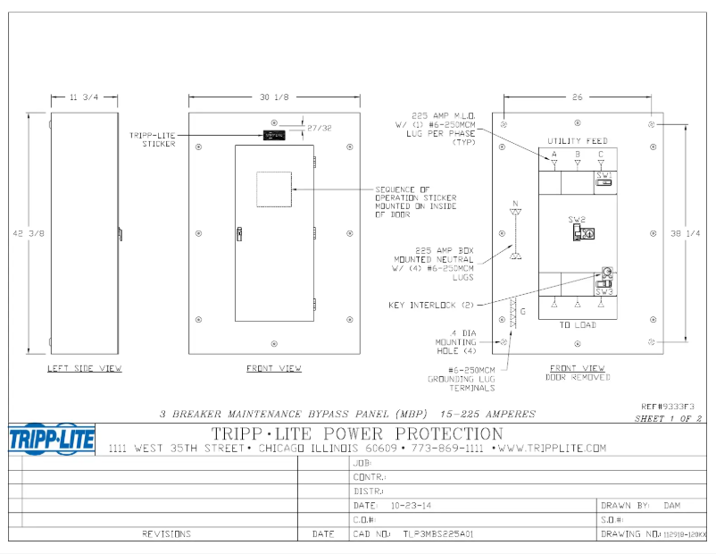 Page n°1 - Manuel utilisateur Tripp Lite SU120KMBPKX