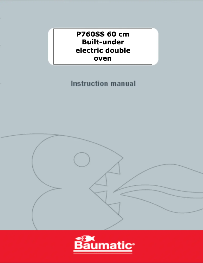 Page 1 de la notice Manuel utilisateur Baumatic P760SS