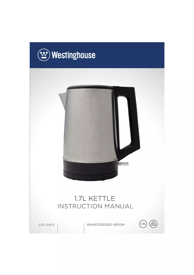 Page n°1 - Manuel utilisateur Westinghouse WHKE10SS