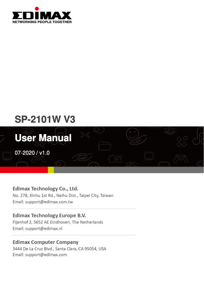 Page n°1 - Manuel utilisateur Edimax SP-2101W V3