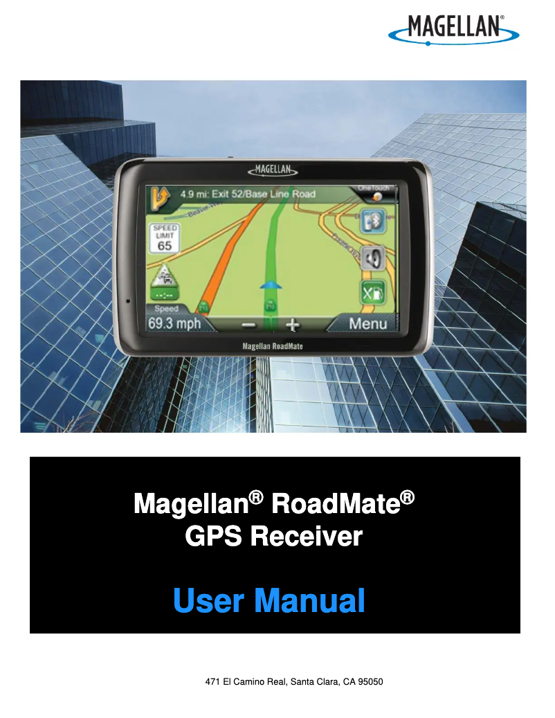 Page n°1 - Manuel utilisateur Magellan Roadmate Pro 9165T